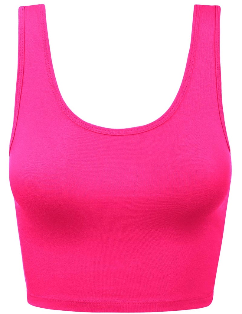 HATOPANTS Women Sleeveless Racerback Crop Tank Top Cami Backless Scoopneck Shirts HOTPI S - Image 1